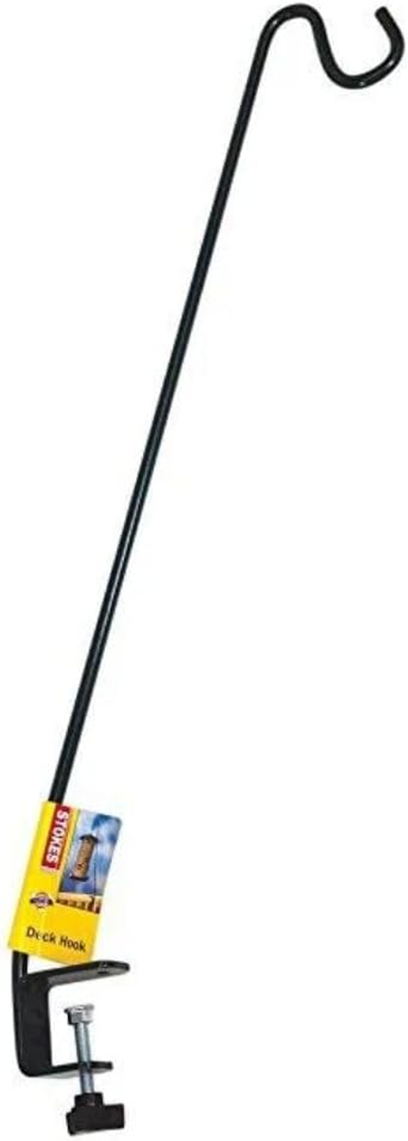 More Birds 33-Inch Clamp-On Deck Hook, Steel, Bird Feeders, Plants, and Windchimes, Black image number 2