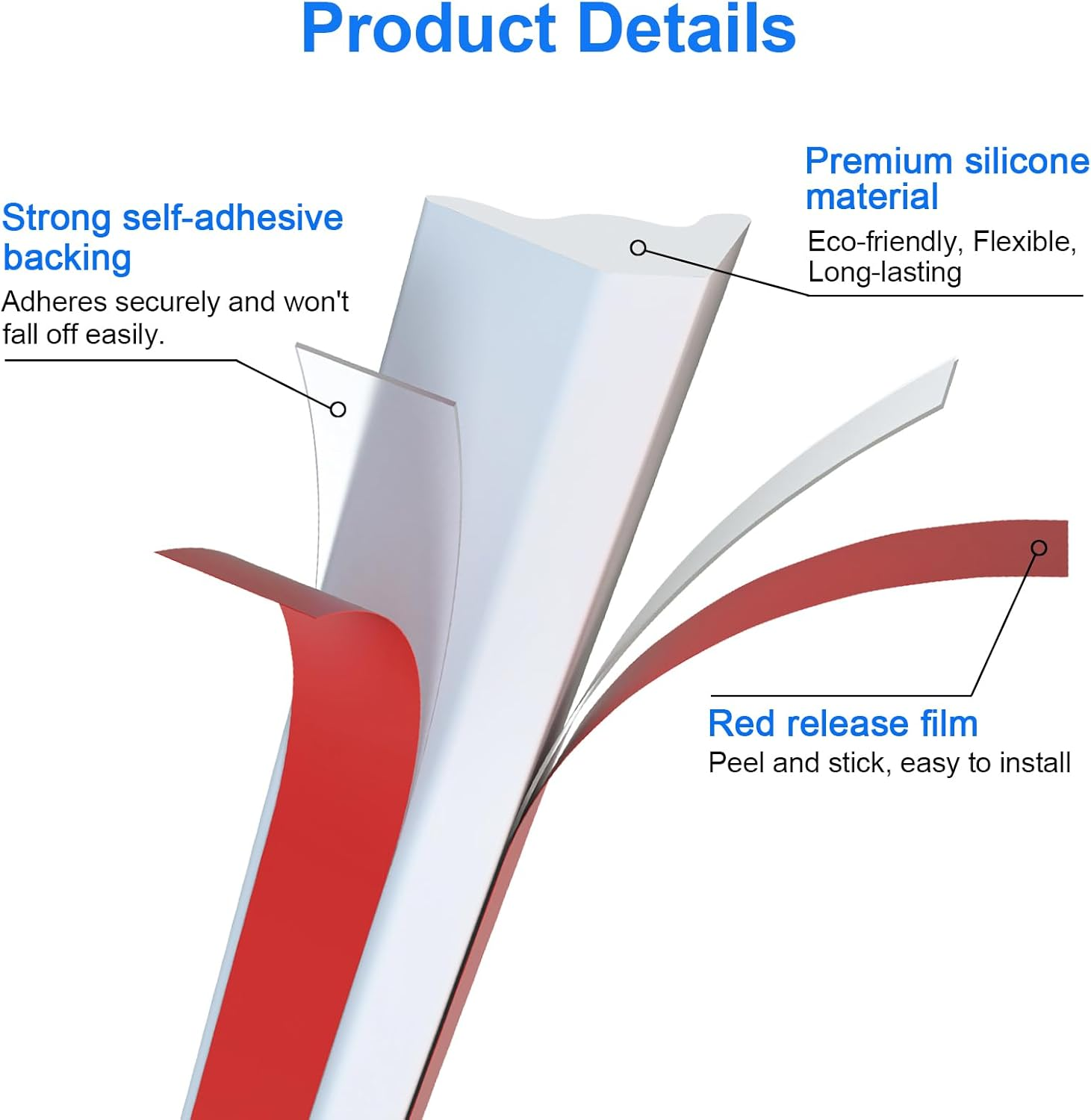 PVC Quadrant Trim, 10 FT Self Adhesive Plastic Wall Corner Edging Strip,Tpe Skirting Board Trim, Moulding Trim, Caulk Strip for Laminate Flooring, Wall, Ceiling, Cabinet (19Mm*13Mm, 3M) image number 3