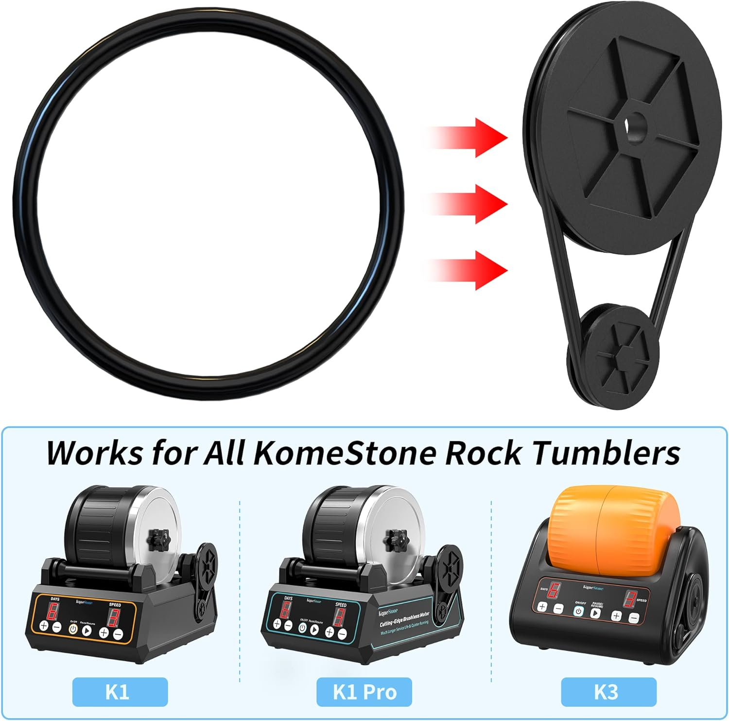 Komestone Rock Tumbler Belts image number 1
