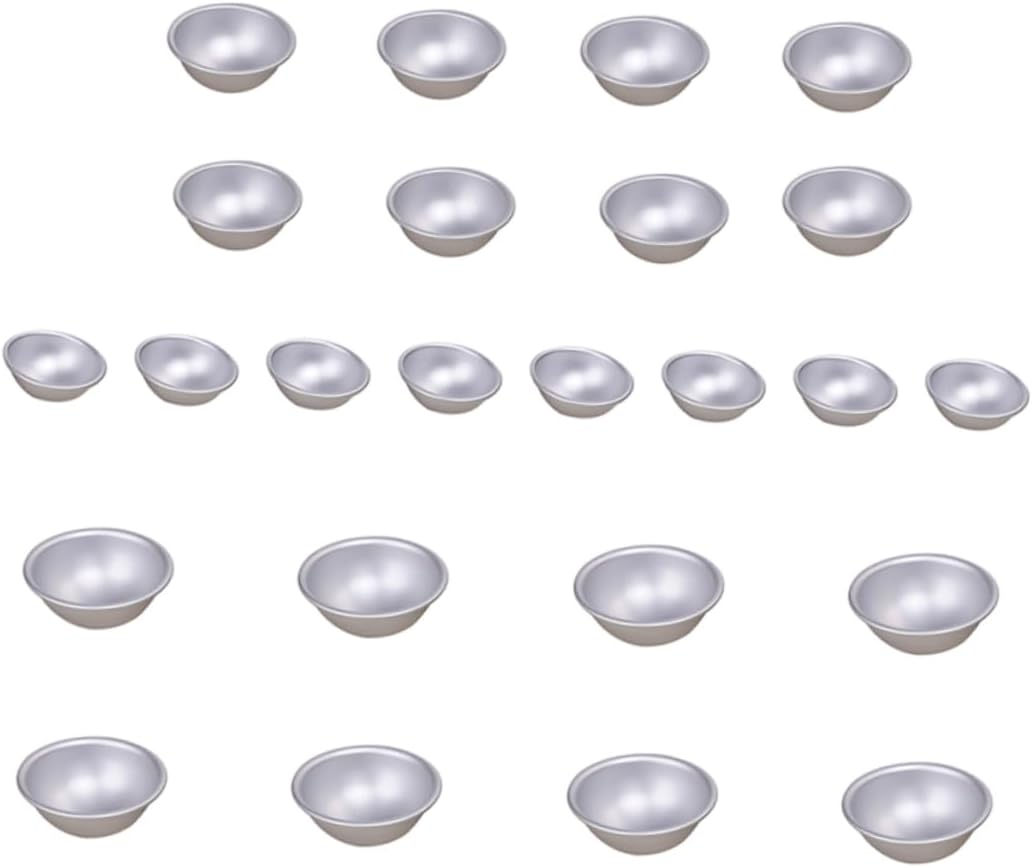 24Pcs Semicircular Bath Salt Mold Diy Bath Ball Baking Mold Set Multi-Size Sphere Moulds for Shower Making