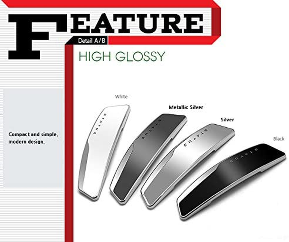 4 Pcs Status High Glossy Slim Door Edge Guards Bumper Protector Trim Guard Sticker Molding Black Color for Motors (Silver) image number 1