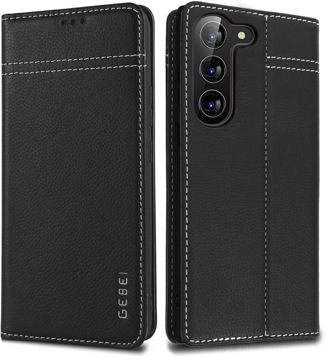 Genuine Leather Case for Samsung Galaxy S25 plus 5G - Premium Leather Case with Stand Function Card Slot Magnetic Closure Flip Case Leather Mobile Phone Case Protective Flip Case - Pink