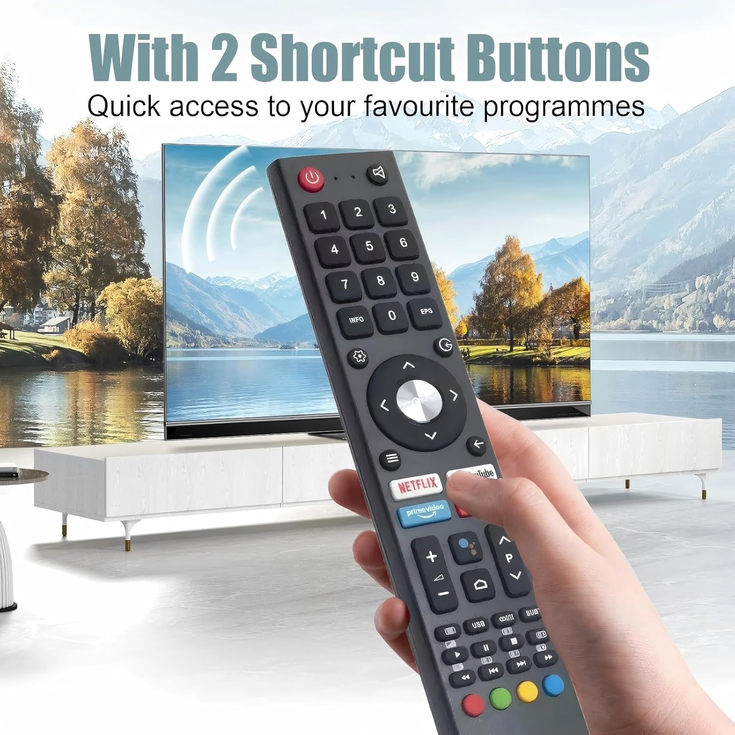 For Kogan TV Replacement Remote Control RCKGNTVT006, T006, YDX137-G36 LED LCD, RM-C3362 RM-C3367 RM-C3407 Replacement Remote for CHIQ JVC Smart TV Televisions, No Voice Function image number 5