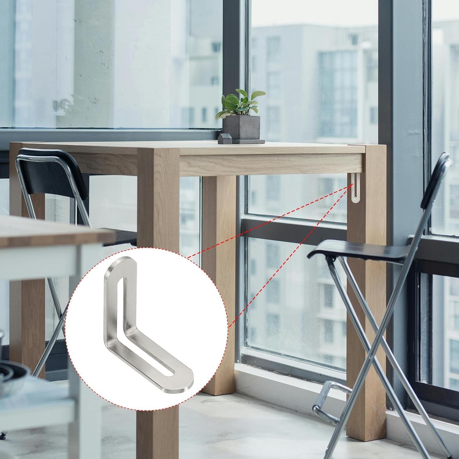 Yharnamite 10 Pcs Adjustable L-Shape Corner Brace with 20 Pcs Screwst, Shelf Bracket, Heavy Duty 90 Degree Corner Fastener Brace Support Stainless Steel Right Angle Fixer for Wood Furniture (Silver) image number 1