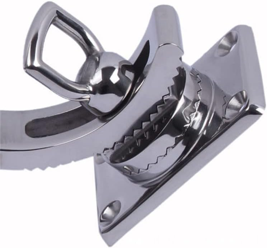 360 Degree Adjustable ZONADA Fishing Rod Holder, 316 Stainless Steel Fishing Rod Holder, Marine Grade, Deck Mount Rectangular Base for Marine Fishing Boat,Yacht image number 3