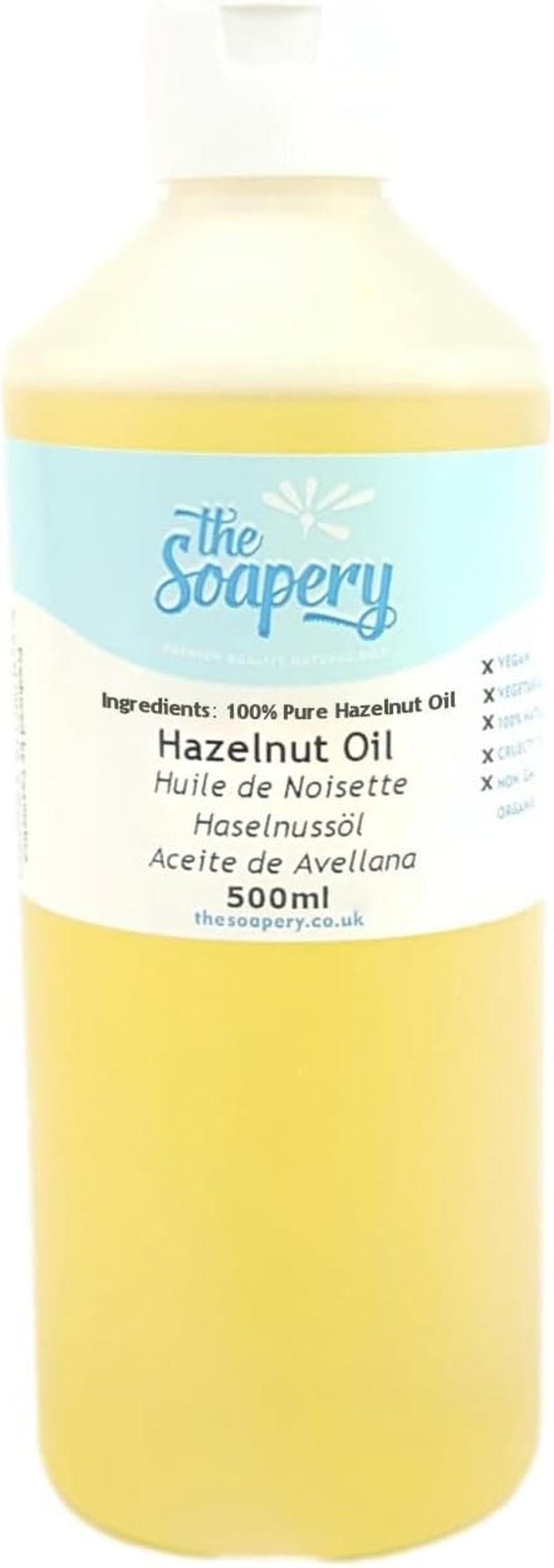 Hazelnut Oil 500Ml - 100% Pure Carrier Oil image number 1