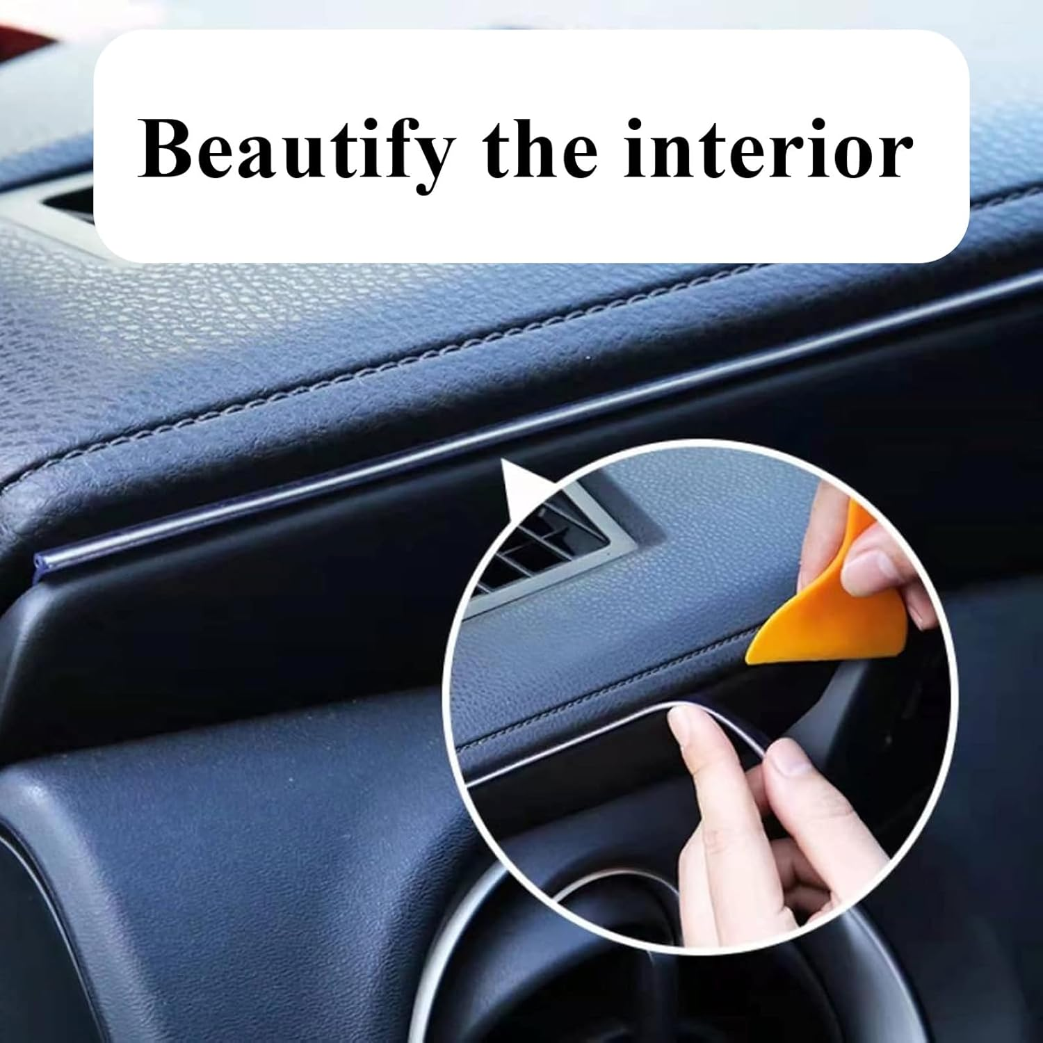 5M EL Wire Car LED Interior Strip Light USB Neon, USB Powered Neon Ambient Light Kits for Auto Indoor Gap Decorations Dashboard Accessories & Decor (White)