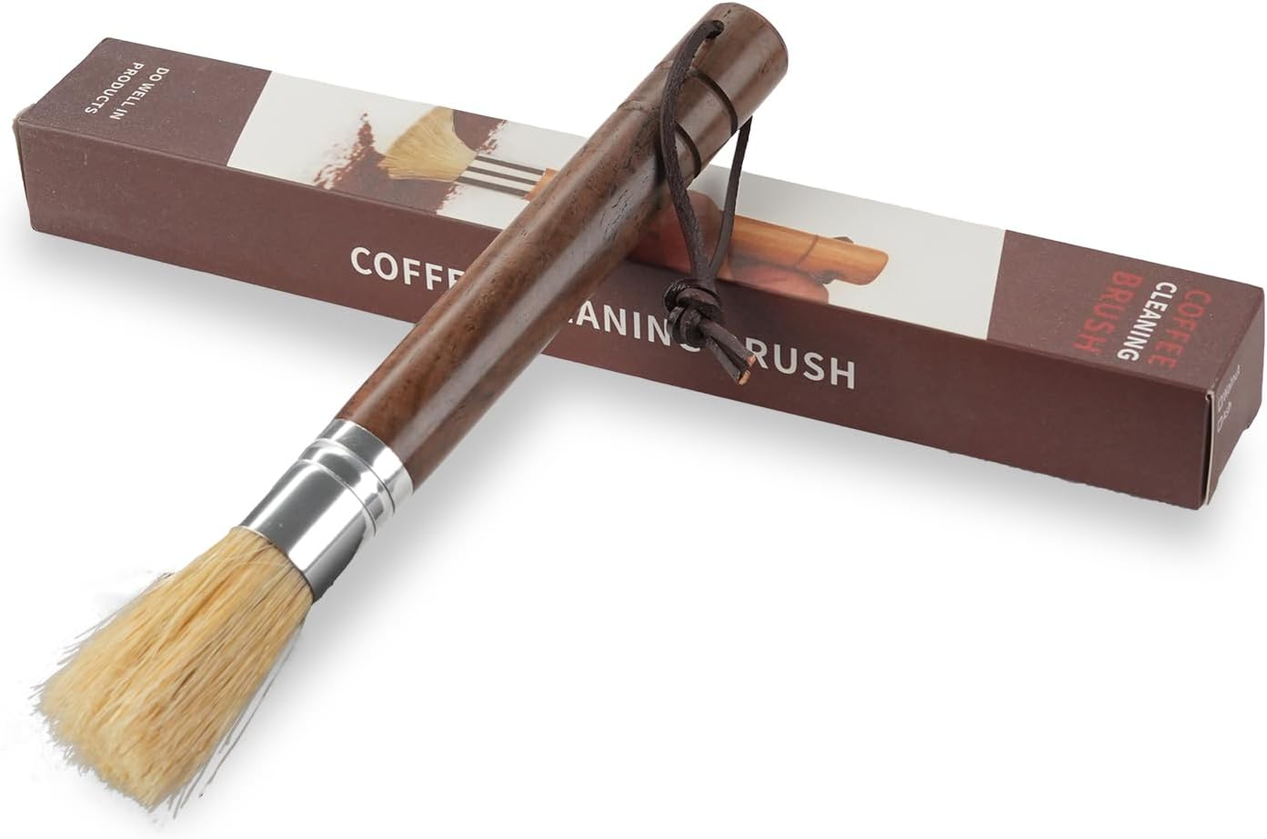 Bamynoir Coffee Grinder Brush, Espresso Machine Cleaner with Wooden Handle & Natural Bristles, Barista-Designed for Home Kitchens, Cleans Coffee Accessories. image number 3