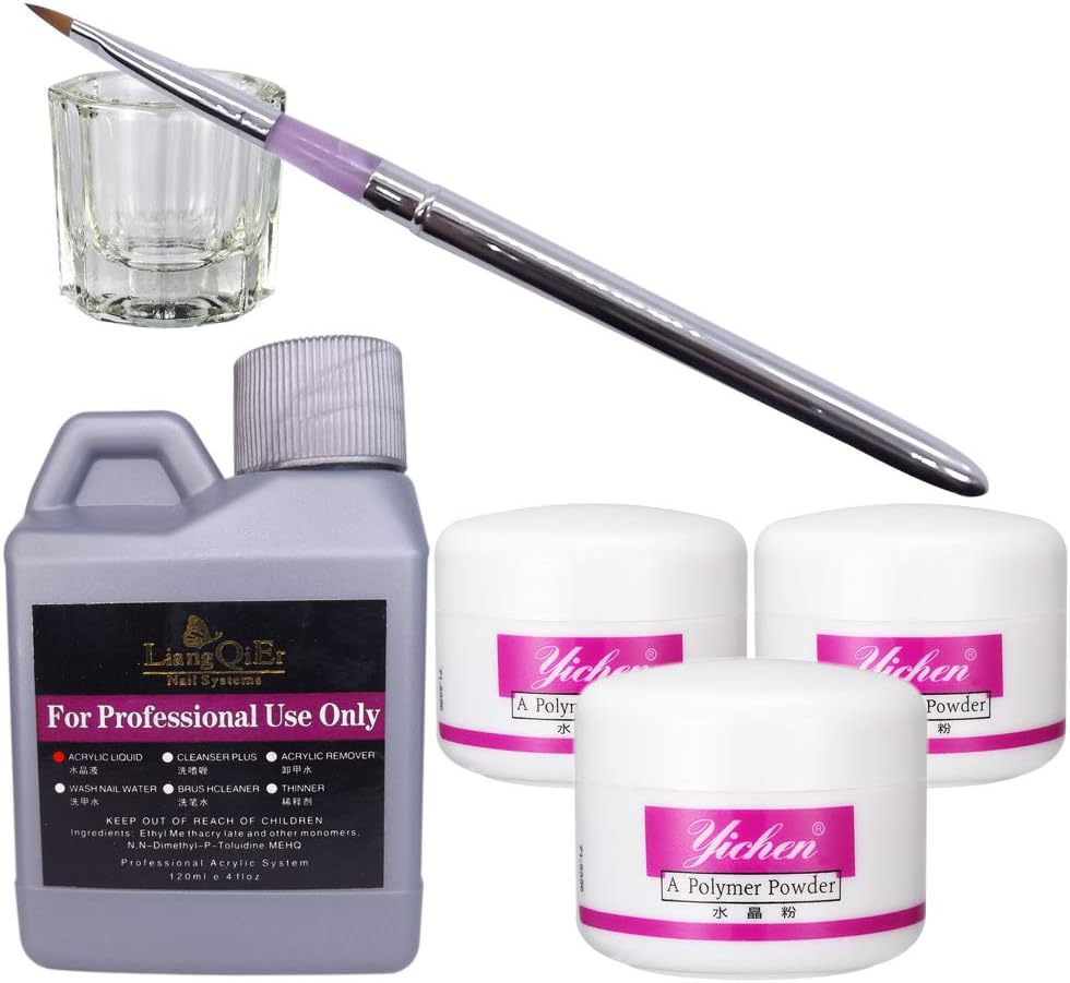 Warm Girl 6 in 1 Acrylic Nail Art Kit Acrylic Liquid Powder Pen Dappen Dish Set image number 4