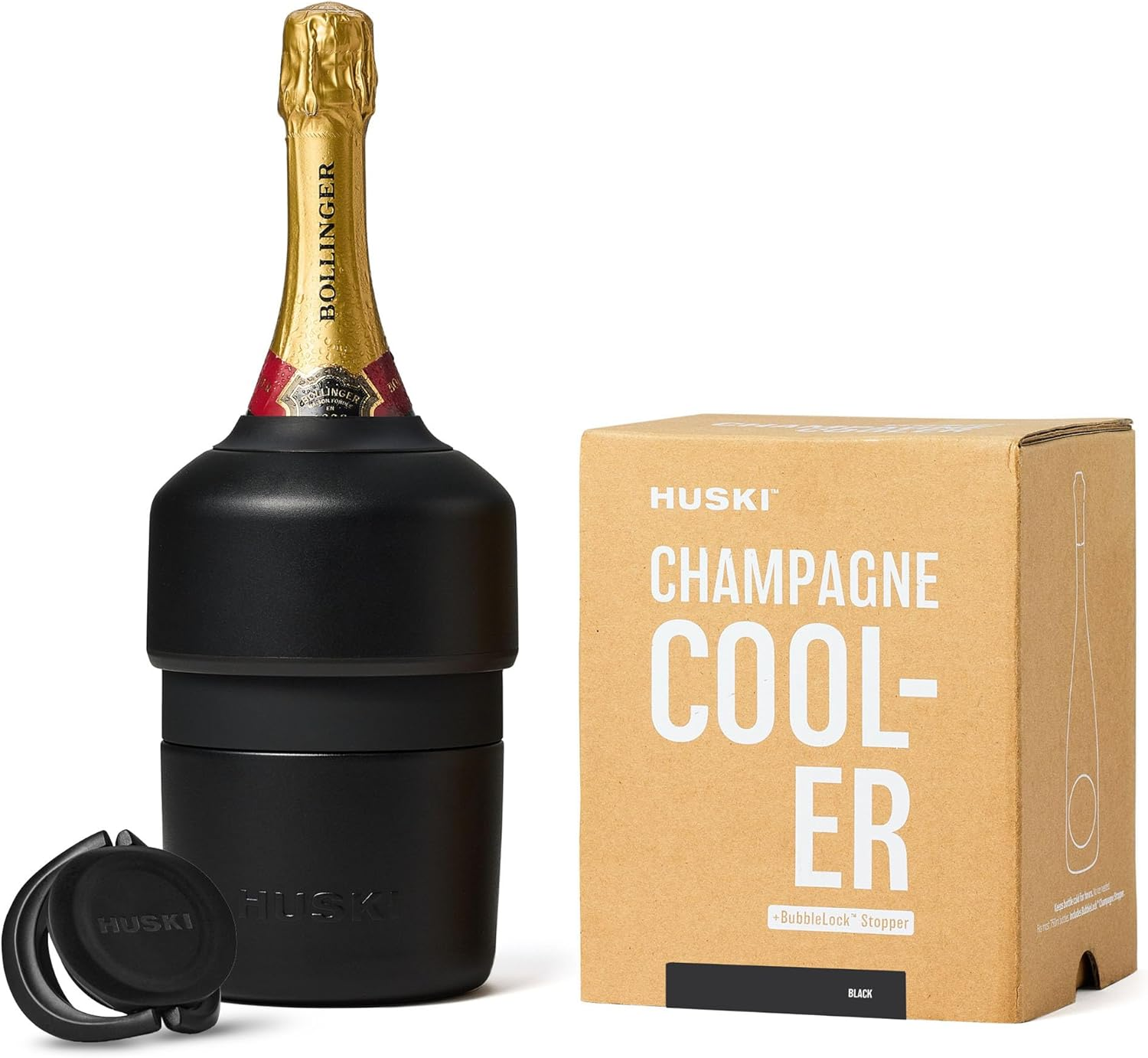 Huski Champagne Cooler | New | Award-Winning Iceless Design with Detachable Bottle Stopper | Keeps Wine Cold up to 6 Hours | Fits Most 750Ml Champagne, Prosecco & Sparkling Wine Bottles (Champagne)