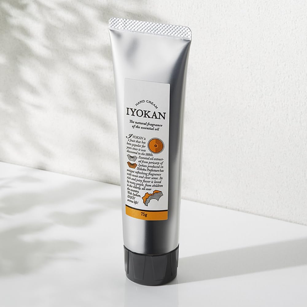 Daily Aroma, Ehime and Kagawa Prefecture, Iyokan Citrus Hand Cream (2.6 Oz (75 G), Made in Japan, Iyokan, Citrus Type, Moisturizing, Hand Care, Gift, Present image number 1