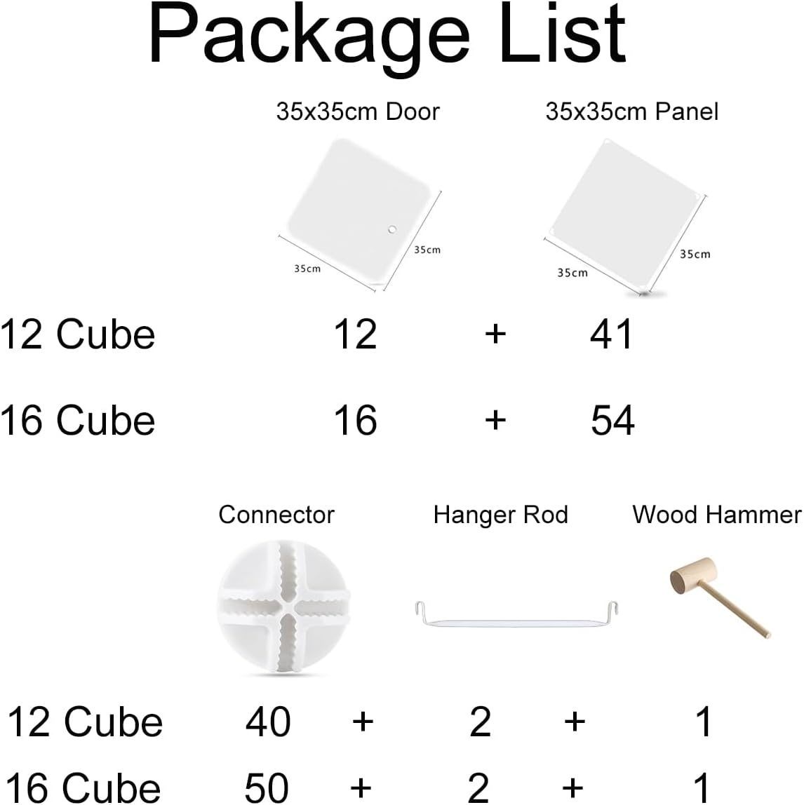 DIY 12 16 Cube Storage Cupboard Cabinet Wardrobe Rack Toy Book Shelves Compartme (12 Cube Black) image number 4