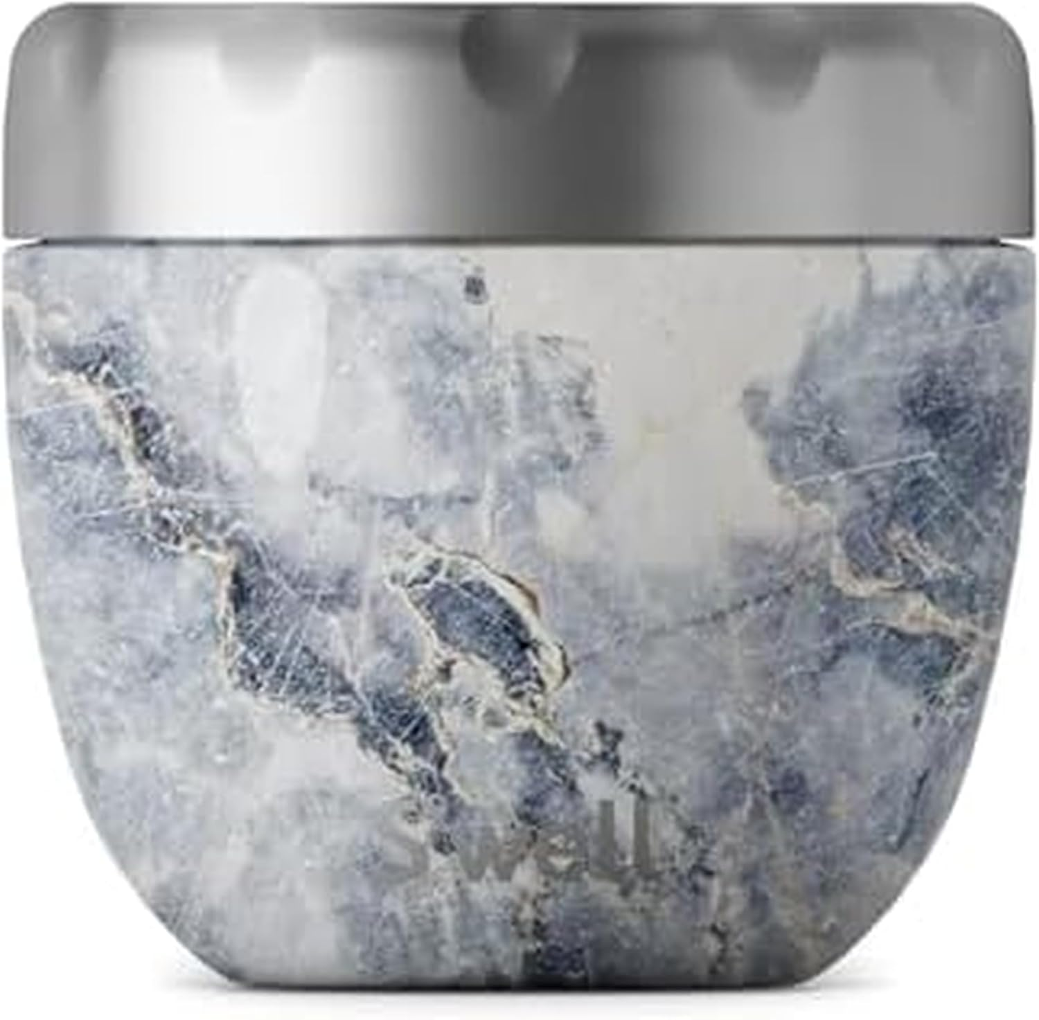 S'Well Stainless Steel Salad Bowl Kit - 64Oz, Azurite - Comes with 2Oz Condiment Container and Removable Tray for Organization - Leak-Proof, Easy to Clean, Dishwasher Safe