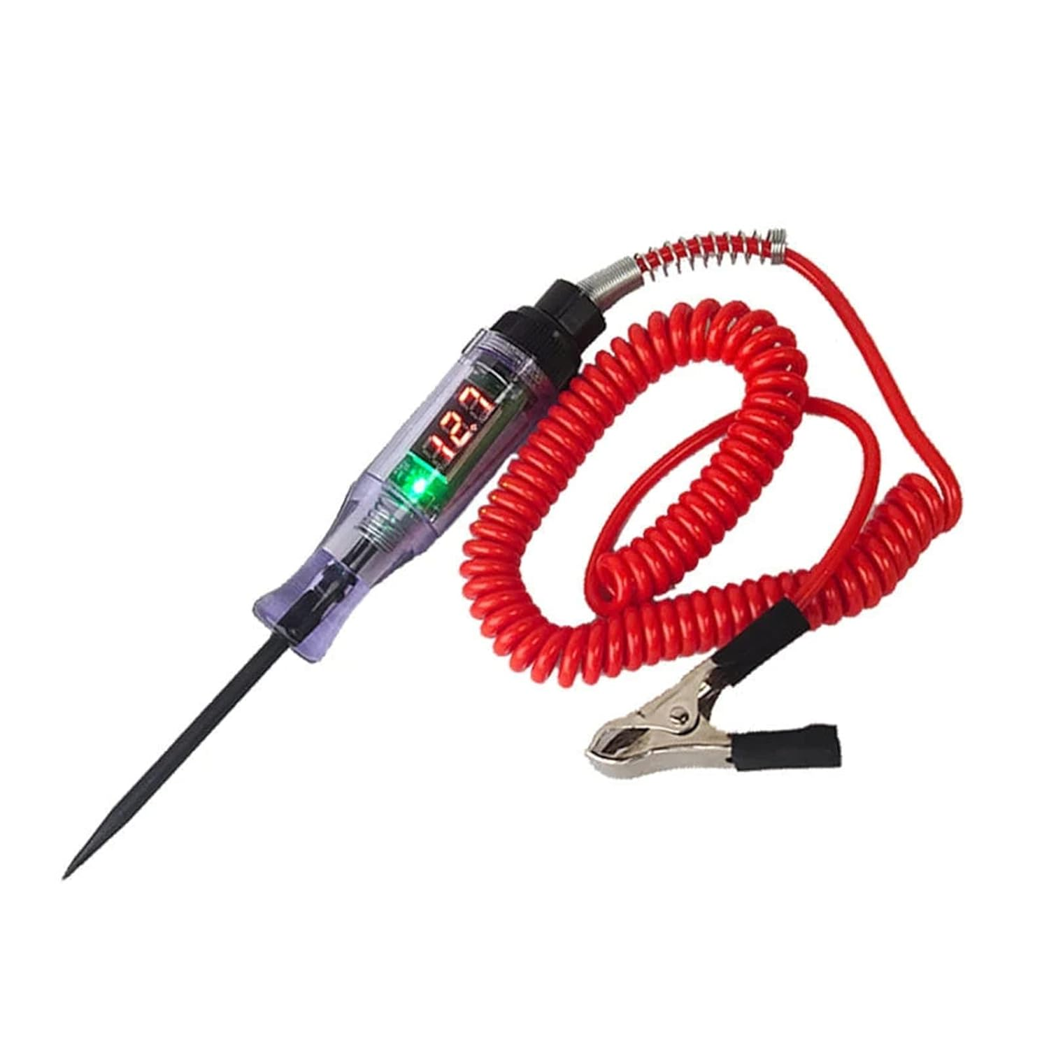 Automotive Test Light Digital LED Circuit Tester 6V/12V/24V Auto Electric Tester Light Tool with Voltmeter and Probe for Checking Vehicle Car Truck Motorcycle Boat Fuses Car Checker (A, One Size) image number 6