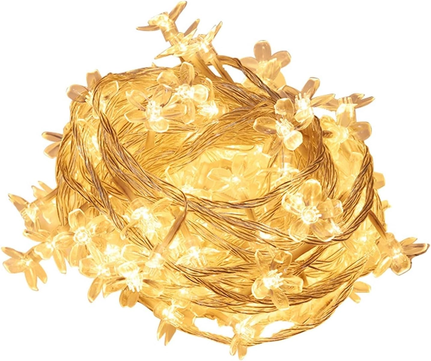 6M 40 LED Cherry Blossom Fairy Lights - Battery Operated Indoor String Lights, Waterproof Decoration for Camping, Garden, Birthday, Easter, Christmas, and Wedding Parties (Warm White) image number 3