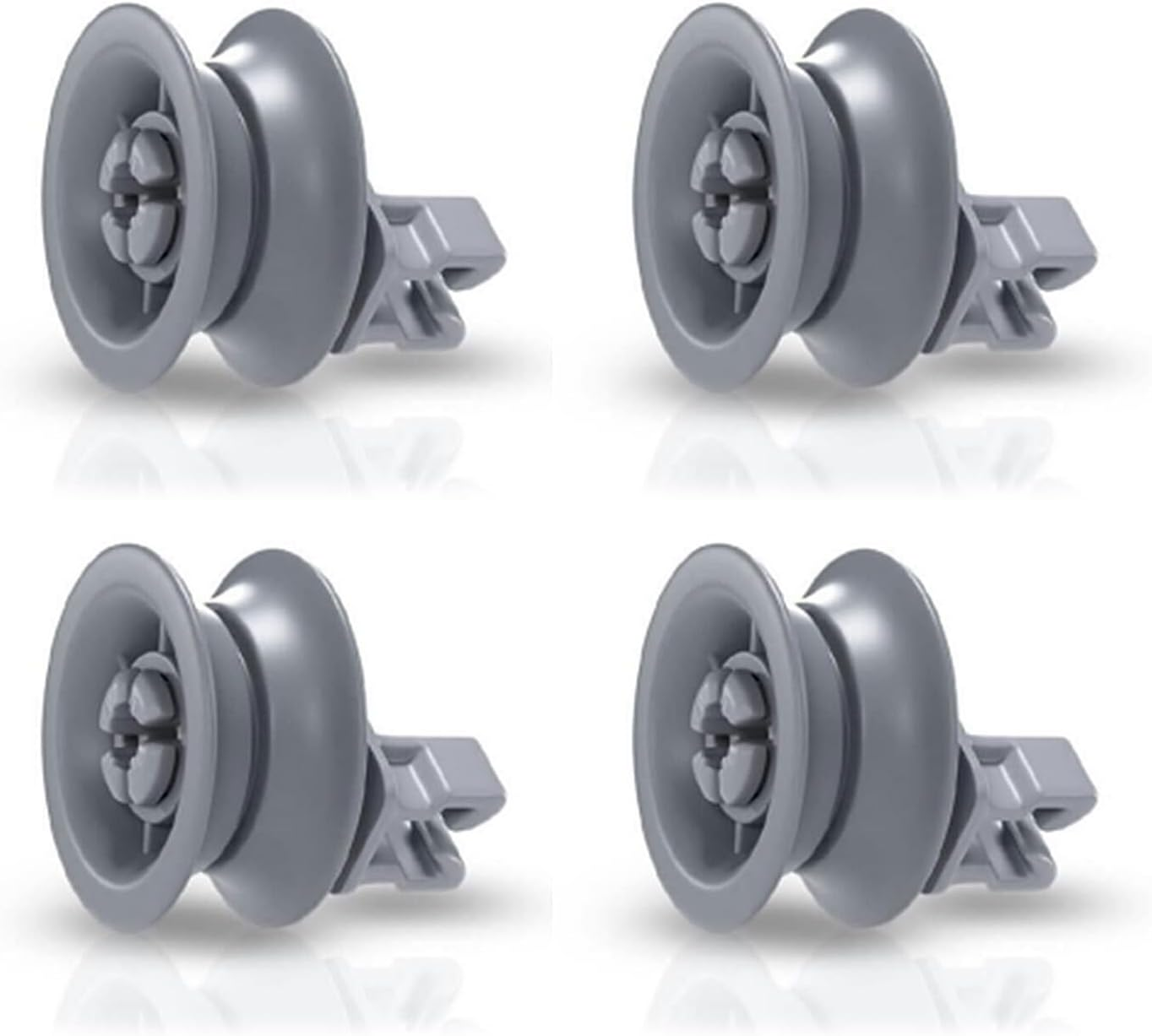 Lyvixora 4PCS Dishwasher Roller and Basket Wheels Replacement - Upper Rack Dishwasher Parts Accessories, Durable Nylon Wheel Assembly for Bosch Dishwashers (Smooth Gliding & Quiet Operation)​