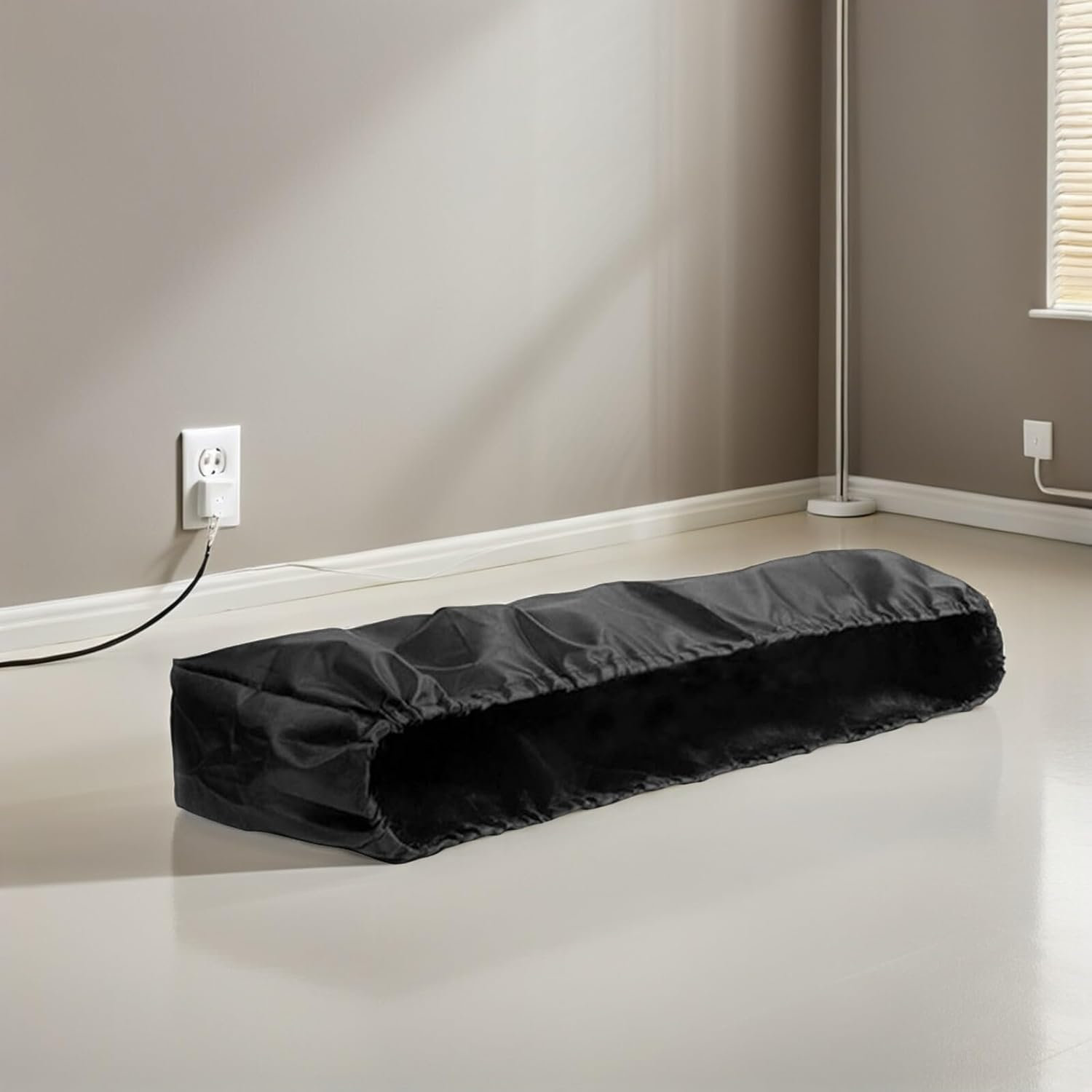 TIDTALEO Oxford Patio Heater Cover Compact Portable Outdoor Heater Protector with Elastic Drawstring for Wind and Rain Resistance Black image number 4