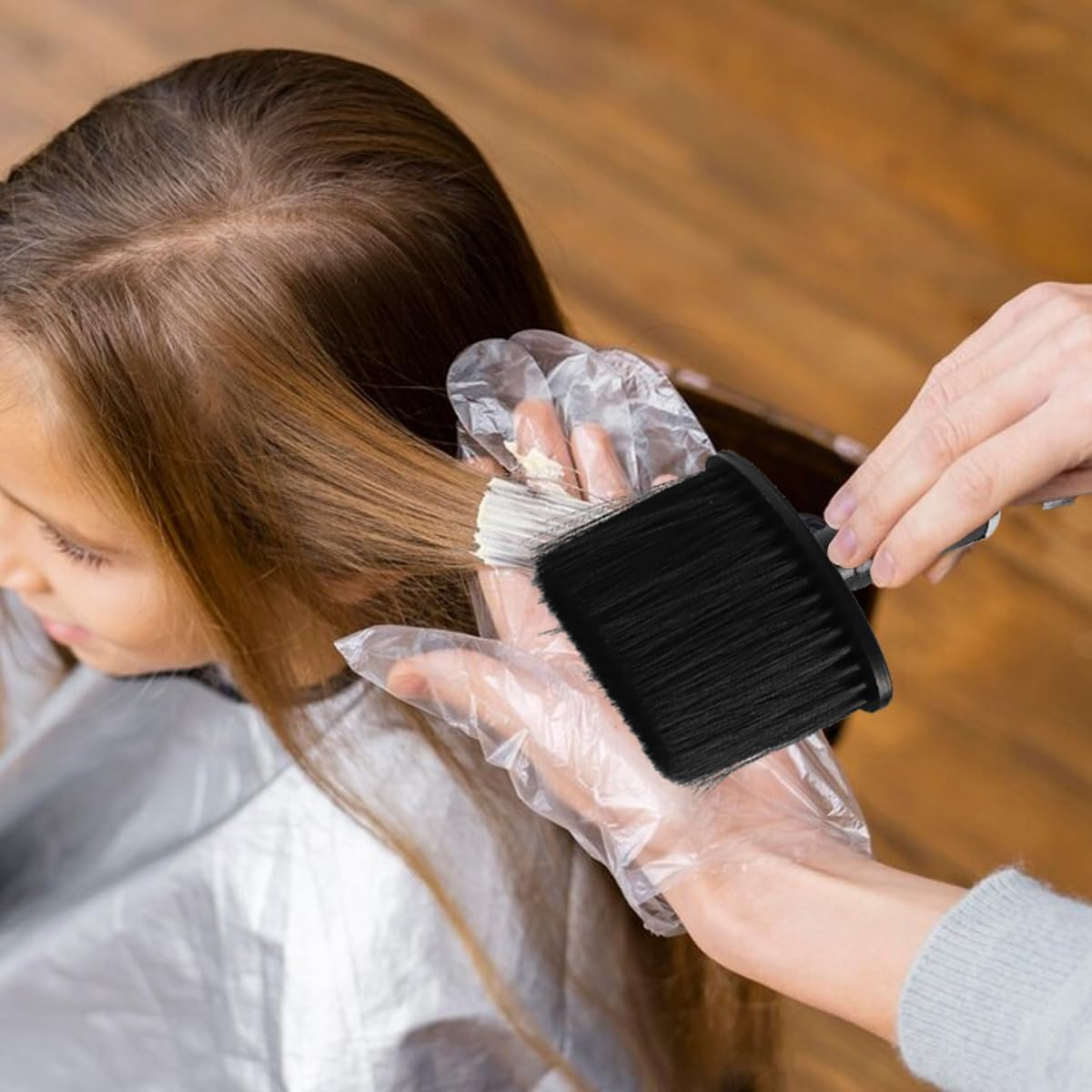 Laroal 3 Pieces Hair Brush Hair Trimmer Cleaning Brush Neck Dust Cloth Hairdressing Accessories Hairdressing Brush for Brushing Hair around Neck and Ears after Haircut image number 6