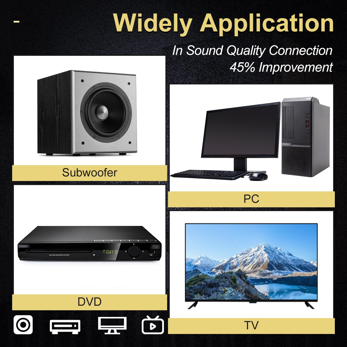 UCINNOVATE 2 Pack 2M Hifi Speaker Wire with Jumper Spade, 13AWG 6.56FT Speaker Jumper Cable Cord Bridge with Gold-Plated Banana Plugs for Audio Amp Terminal Amplifier Hifi System Home Theater image number 1