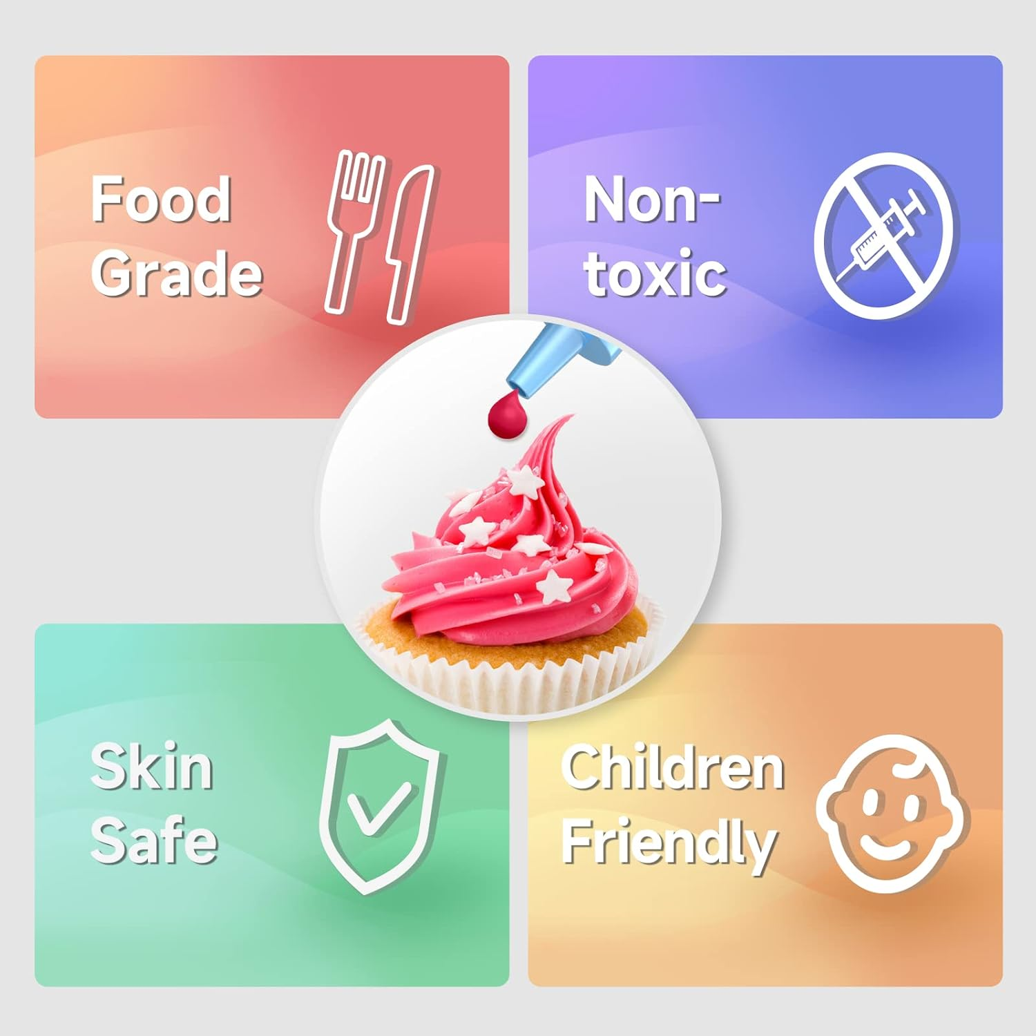 Cakestar Food Colouring Liquid, 36 Vibrant Food Colouring for Slime, Concentrated Neon Food Colouring Liquids, Food Dye for Cake, Cookies, Baking Decorating, Icing, DIY Crafts, 6Ml/Bottle image number 6