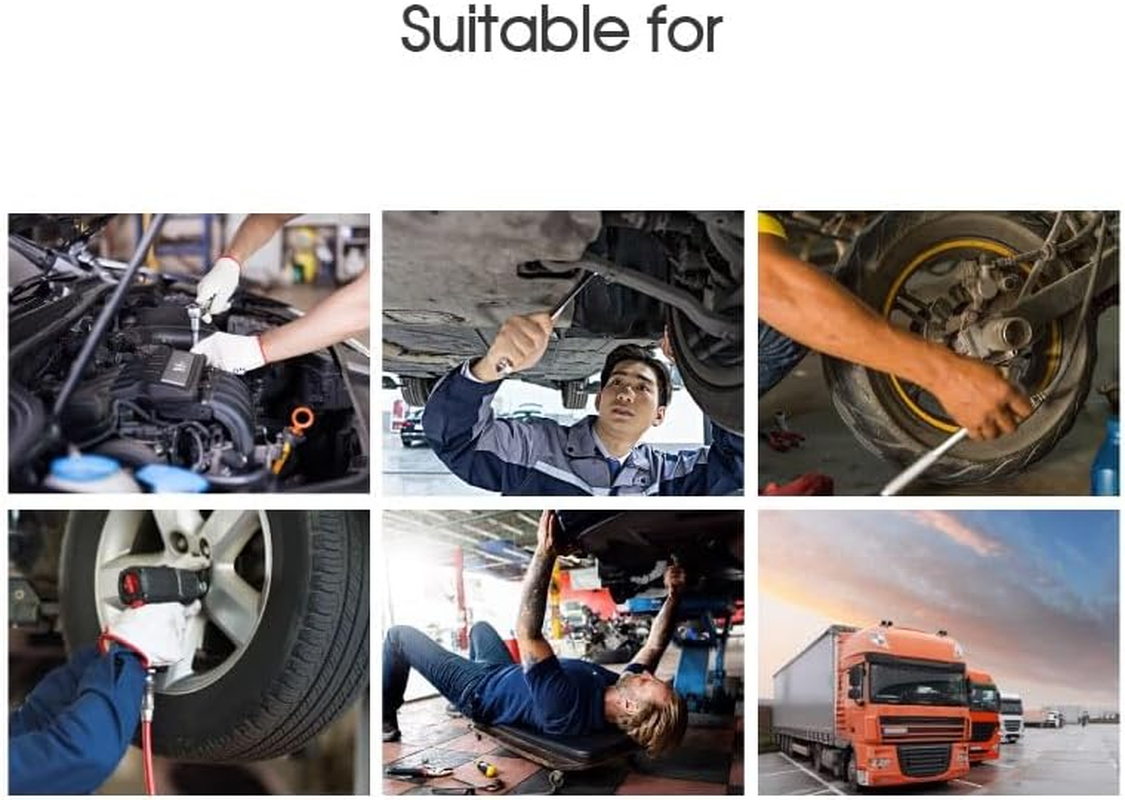 Tootoo 10Pcs 3/4'' Drive Deep Impact Socket Tool Set 80Mm Length Tool Set 22-41Mm image number 1