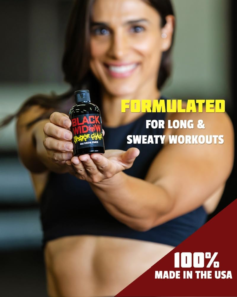 Spider Chalk Black Widow Liquid Chalk for Weightlifting, Powerlifting, Gym. Lab-Grade, Safe Ingredients, Made in the USA image number 5