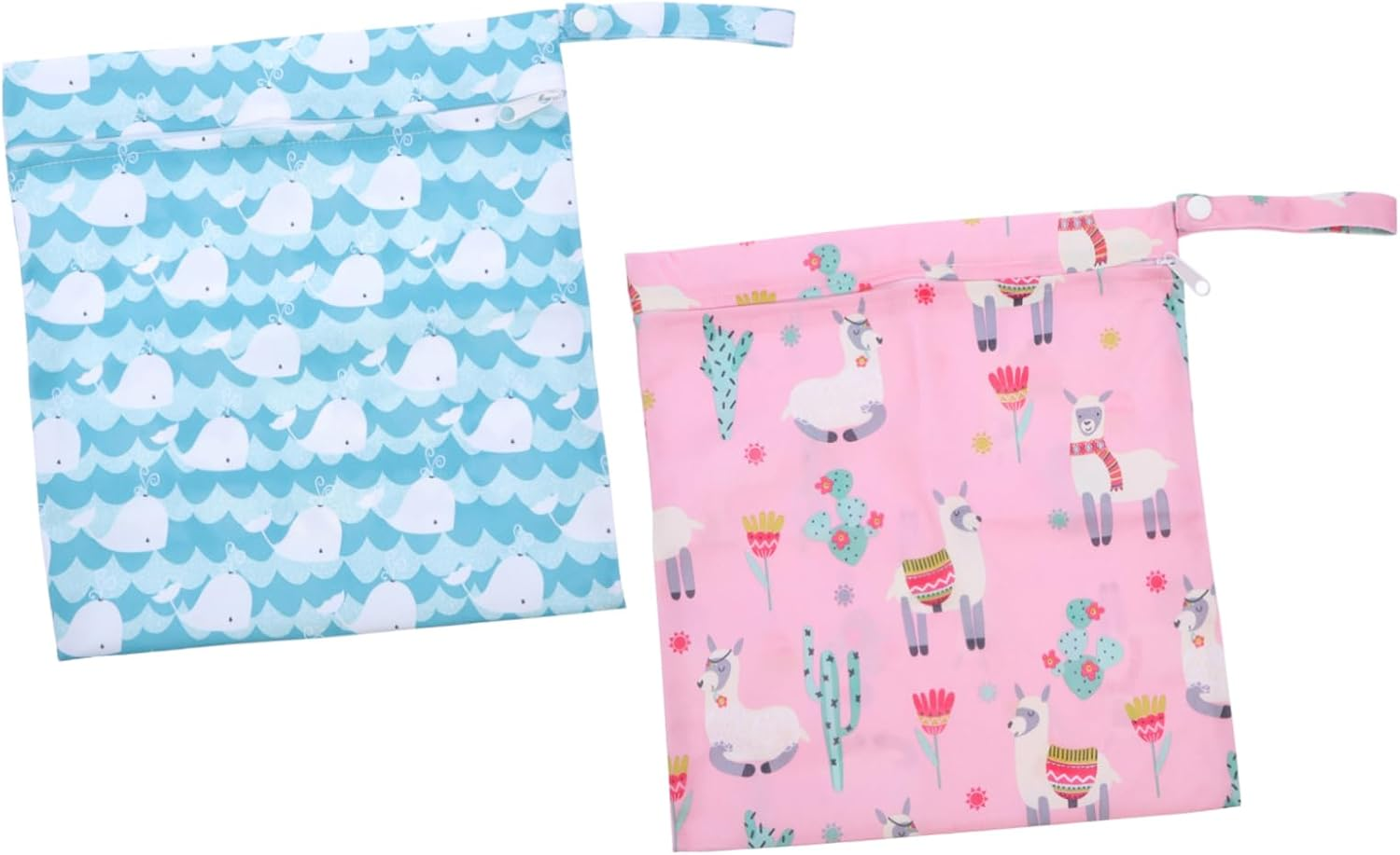 2Pcs Reusable Diaper Storage Bags with TPU Material Wet Dry Organizer for Nursery Travel Portable Multifunctional Pouch for Diapers and Items