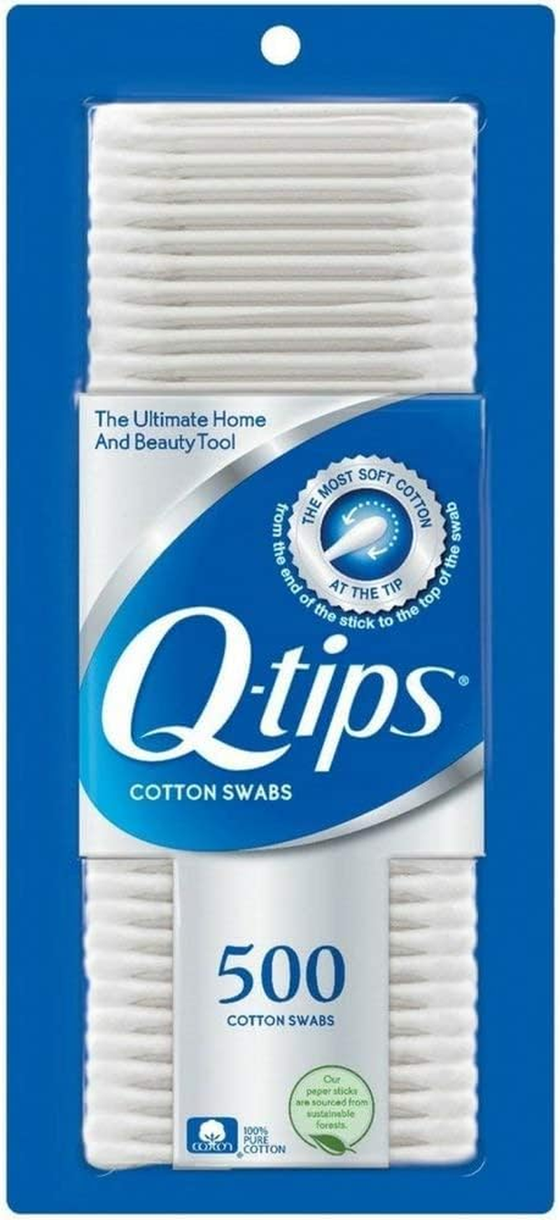 Q-Tips Cotton Swabs, 500 Count (Pack of 3) image number 1