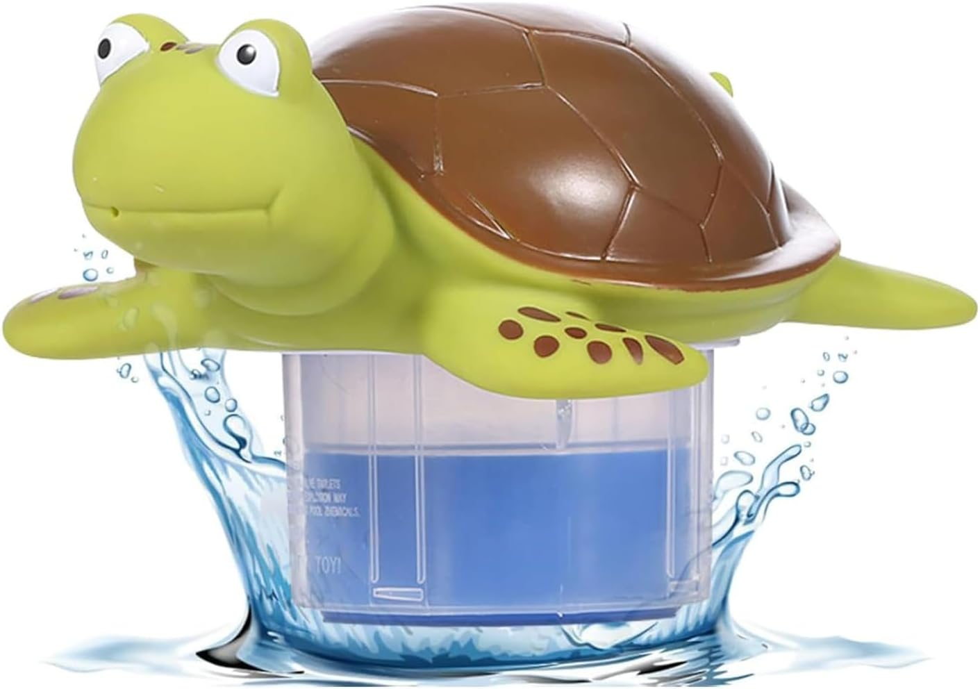 Chlorine Dispenser for Pool, Floating Duck Tablet Holder, Adjustable Feeder Water Purifier for Small Large Pool, Tub, Spa (Turtle)