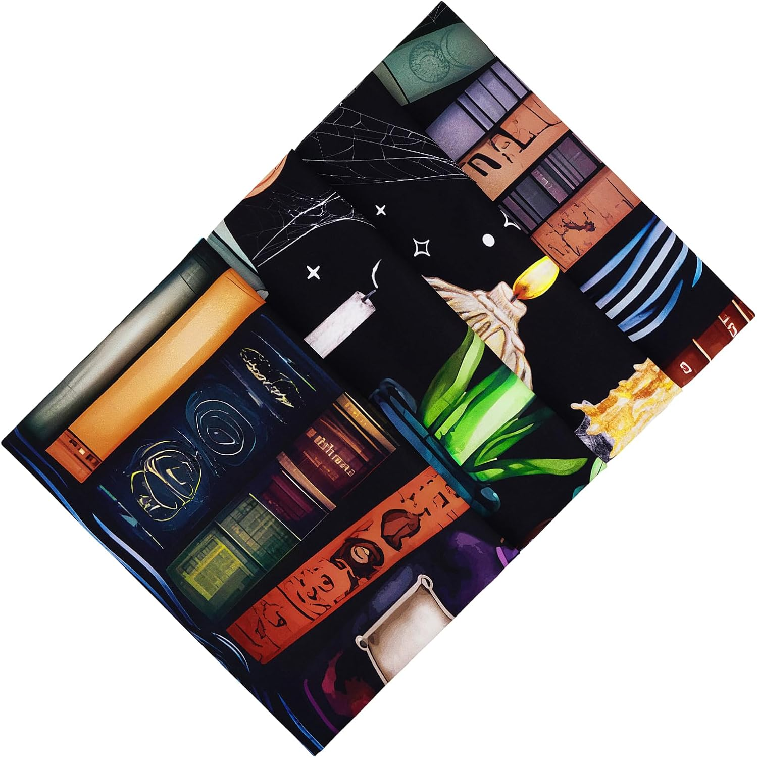 Uspring Magical Book Tapestry Goth Skull Vintage Botanical Black Cat Wall Tapestry Hanging for Bedroom Home Decor (59.1 X 59.1 Inches) image number 3