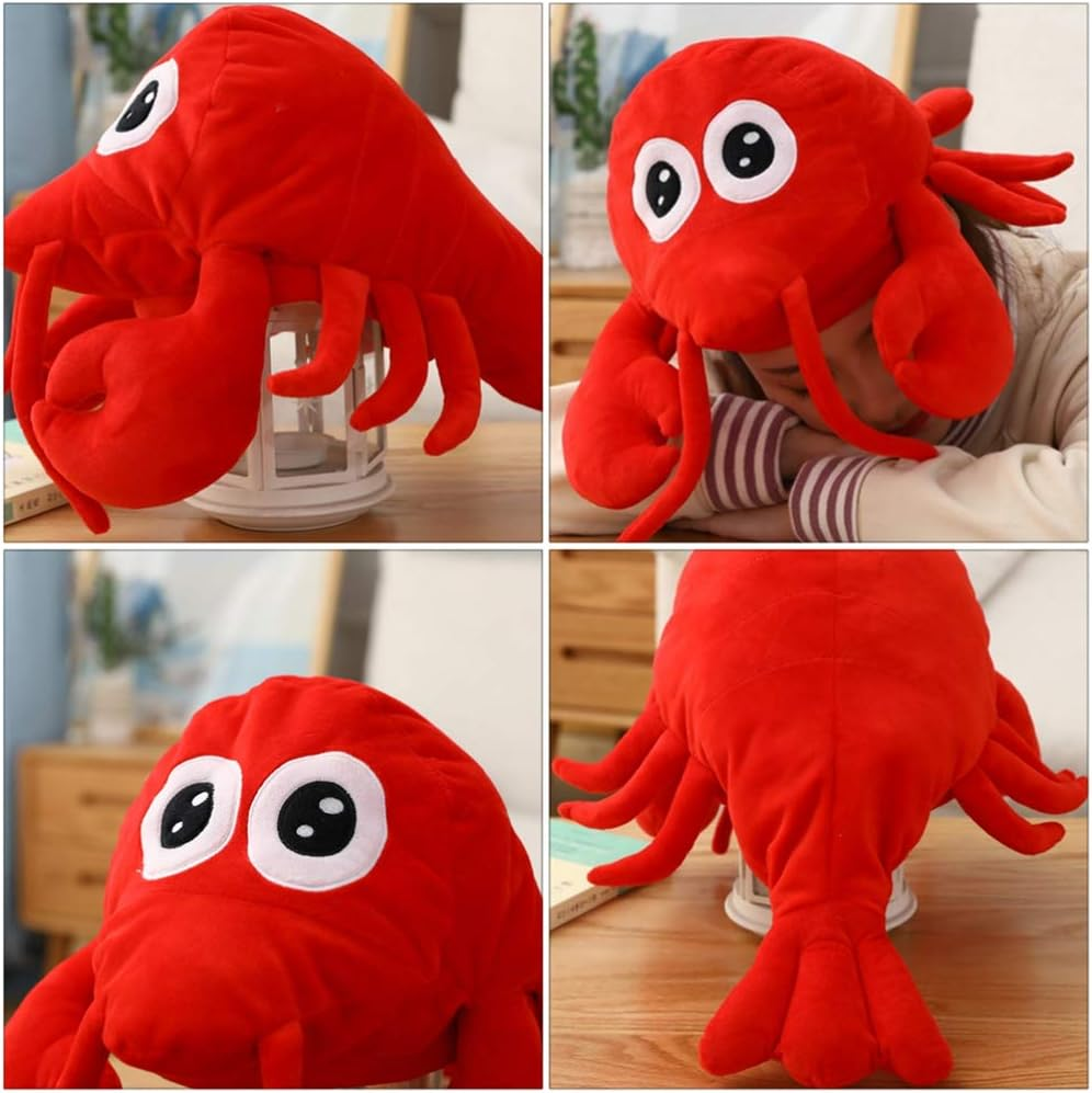 KESYOO Lobster Hat Funny Party Hats Plush Animal Hat for under the Sea Theme Party Dress up Costume Accessories Masquerade Stage Performance Props image number 4