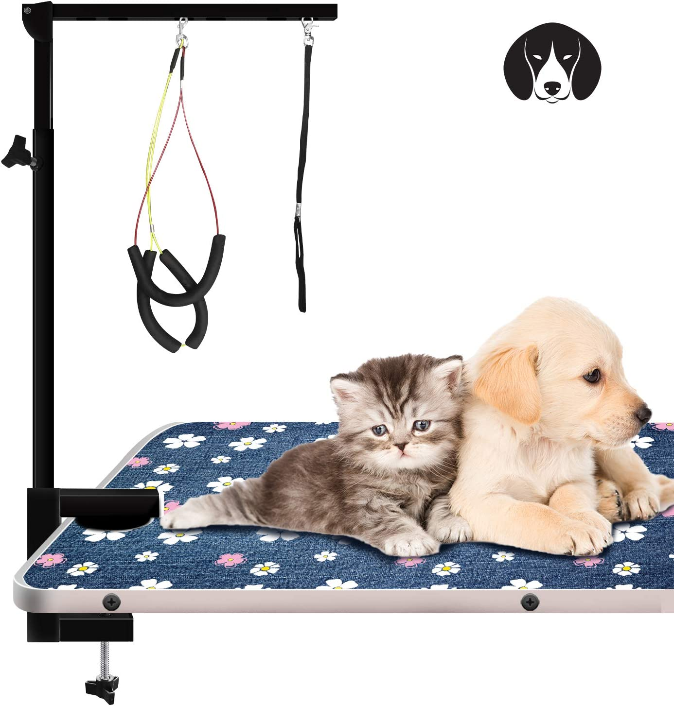 Urban Deco Pet Grooming Arm with Clamp Innovative Portable Two Grooming Arms - 41 Inch Height Adjustable,Dog Grooming Loop and No Sit Haunch Holder for Large and Small Dogs,Cats image number 5