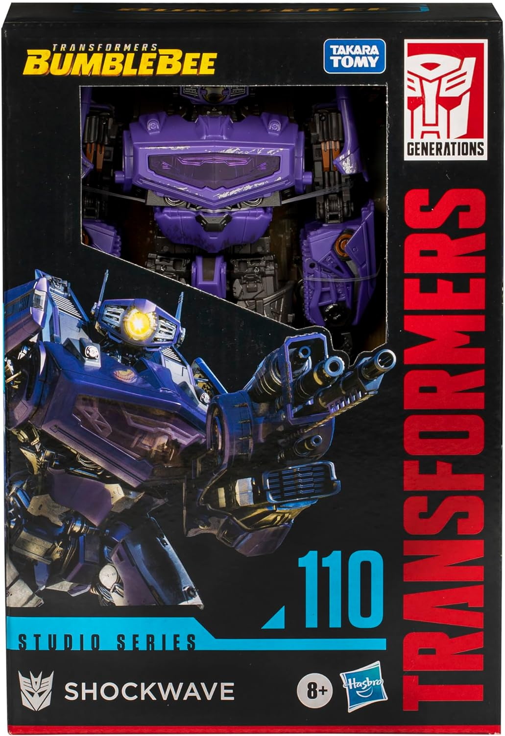 Transformers Toys Studio Series Voyager Transformers: Bumblebee 110 Shockwave, 6.5-Inch Converting Action Figure, 8+ image number 1
