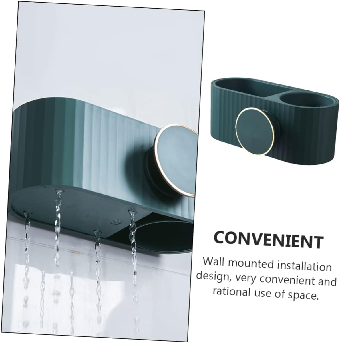 Punch-Free Hair Dryer Storage Rack Creative Wall-Mounted ABS Holder for Bathroom Organizing and Home Decoration image number 2