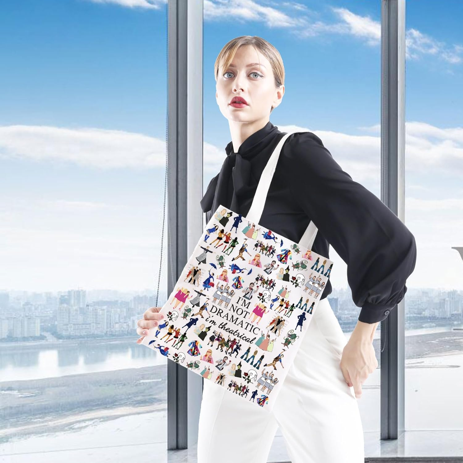 GJTIM Broadway Musical Gift Theatre Bag I'M Not Dramatic I'M Theatrical Musical Theatre Gift West End Broadway Zipper Pouch image number 4