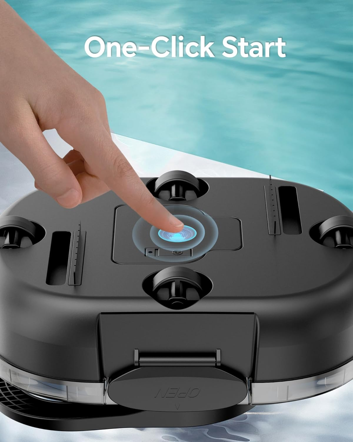 Pleco S1 Cordless Robotic Pool Cleaner with 75-80Mins Runtime, Small Pool Vacuum for Above-Ground Pools up to 60㎡, Lightweight, Auto-Parking, Black image number 1