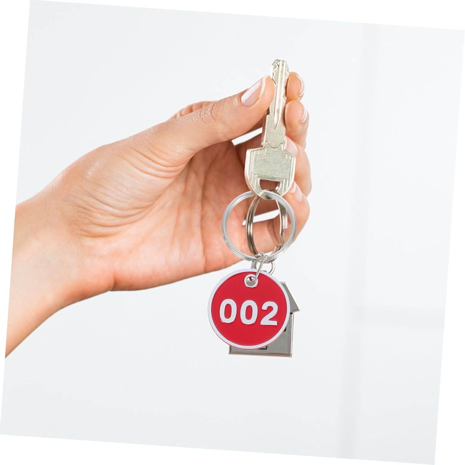 TEMPNAP 100Pcs Aluminum Alloy Key Tags with Split Rings Metal Luggage Identifier Labels for Travel Bags Suitcases Hotel Dormitory Sauna Locker Organization image number 6