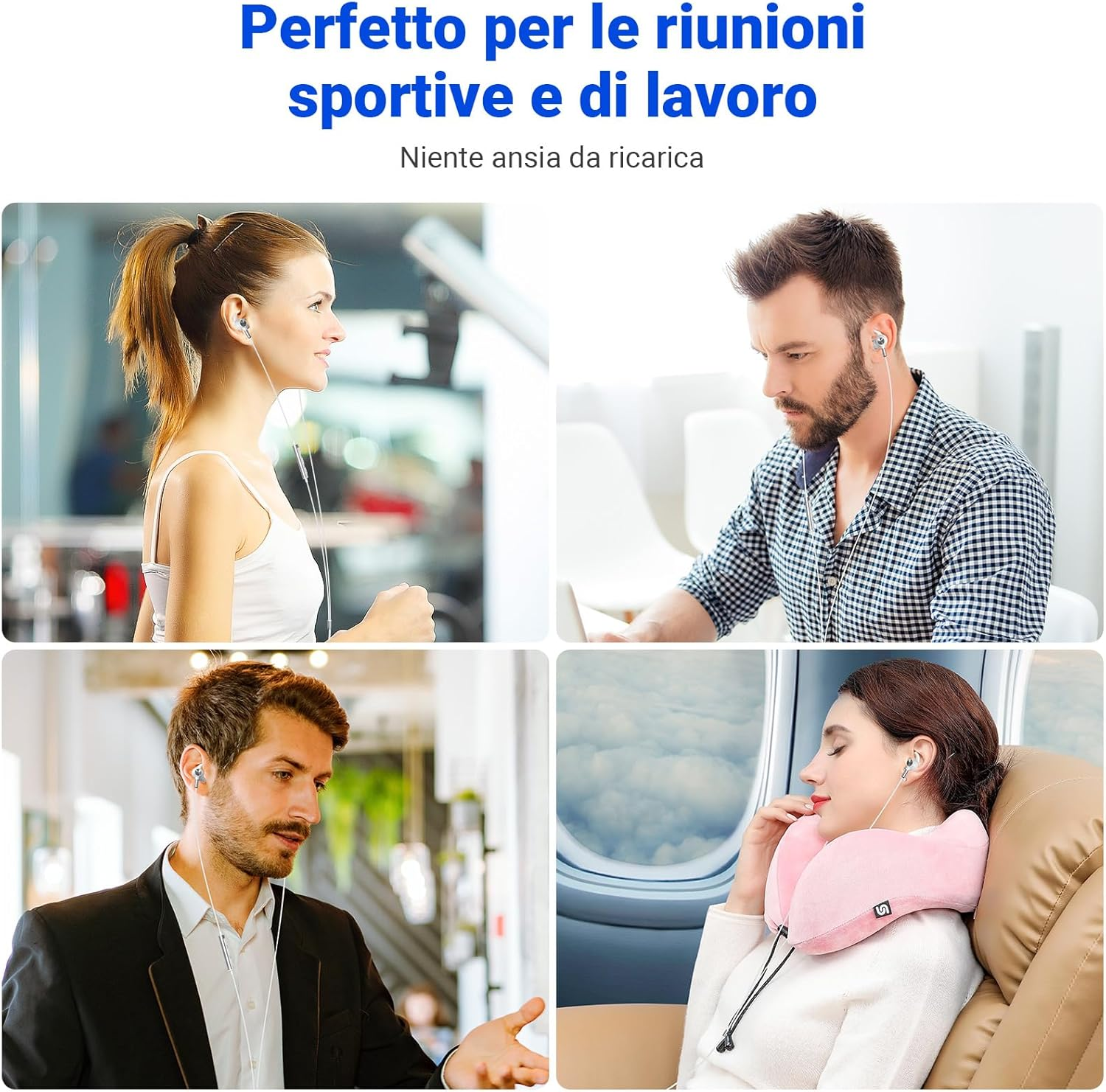 In-Ear Headphones USB C Anti-Fall Earplugs Microphone & Volume Control USB C Headphones with Cable for Samsung Galaxy S25 Ultra S24 A16 Iphone 16 15 Ipad Pixel 9 8 for Office Gaming Workout Music image number 3