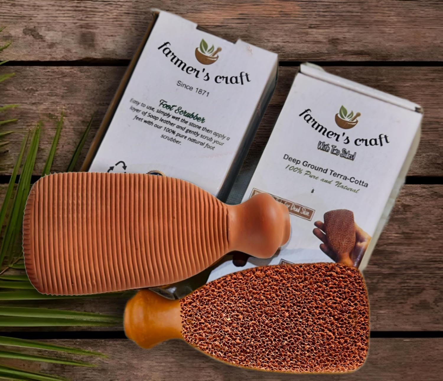 Natural Pumice Stone Made up of Terra Cotta Ancient Indus Valley Foot Scrubber Callus Remover Skin Care Kit for Hand and Dead Skin, Pedicure Tools Foot Exfoliator, Cracked Heels, Body Loofah image number 4