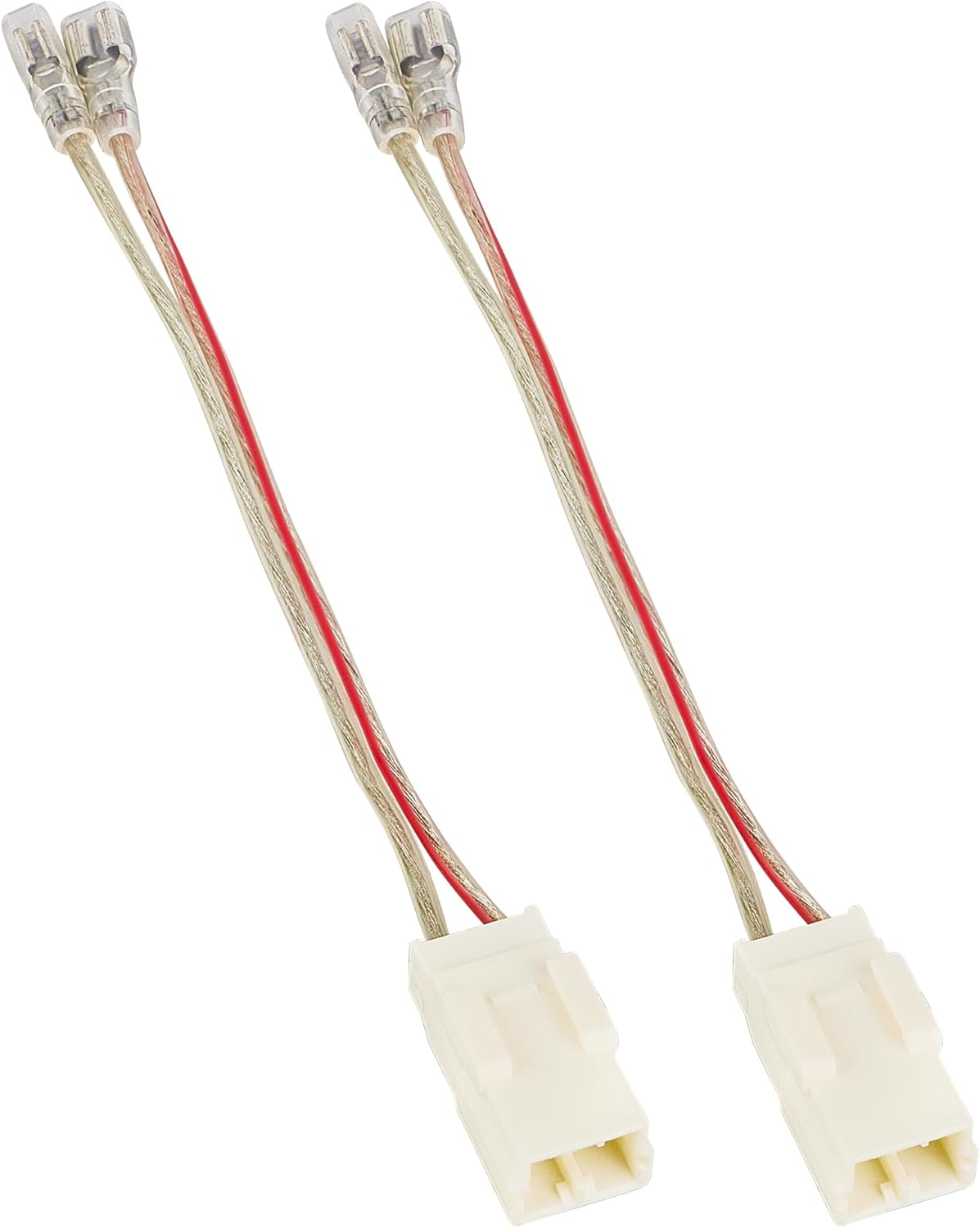 RED Wolf Door Speaker Wiring Harness Adapter 2 PCS Replacement for 2002-2019 Jeep Wrangler JK, Chrysler, Dodge Vehicles Install Aftermarket Front Rear Door Speaker Wire Cable Plug Connector