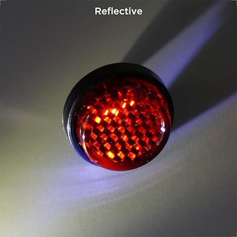 6 PCS Red Reflectors,Motorcycle License Plate Bolts and Nuts,Mini Decorative M5 Screw Tag Bolt,Round Reflective,For Bike, Motobikes, Trailers, Trucks, Boats, Suv'S, Rv'S image number 6