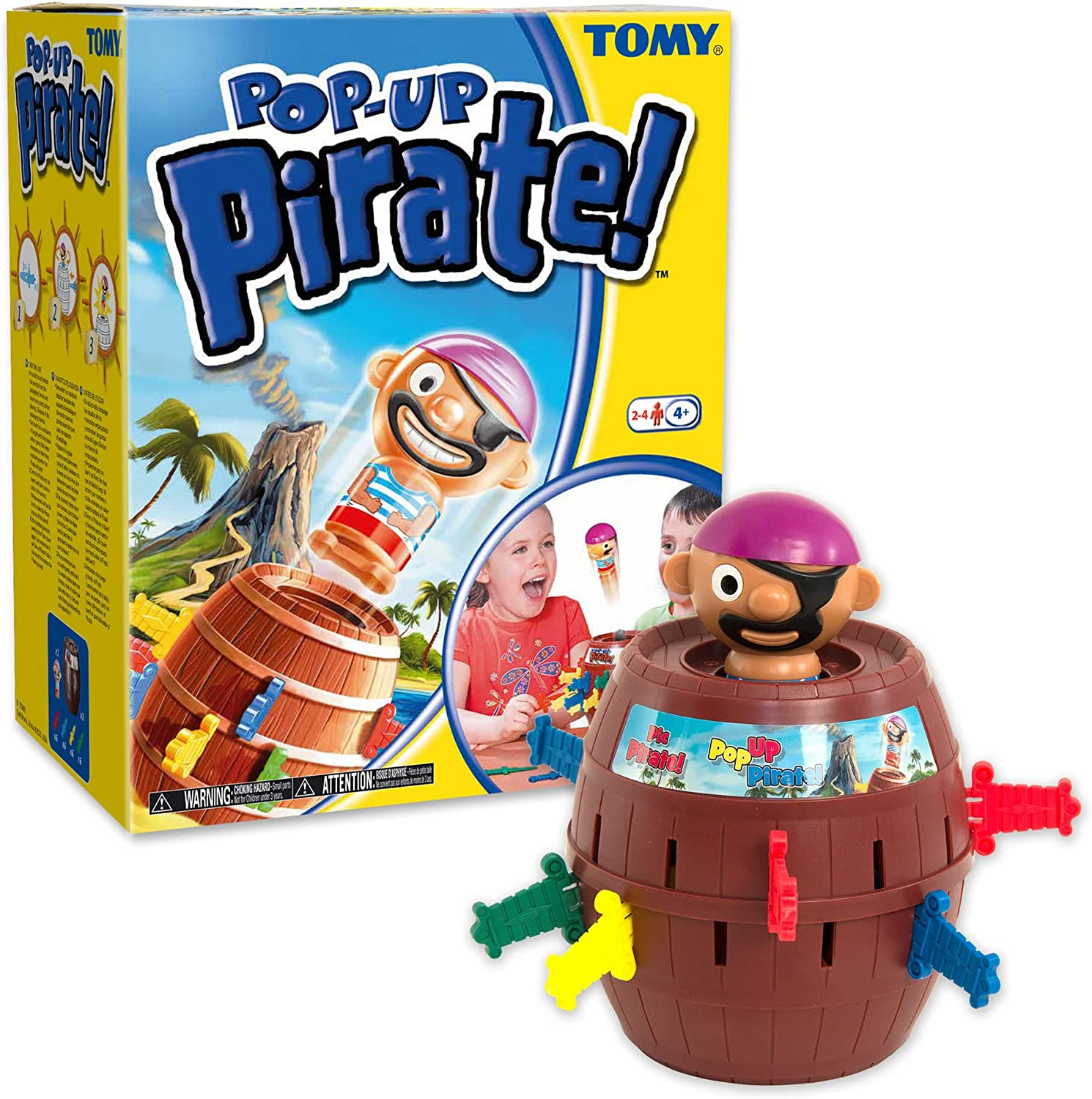 TOMY T7028 Pop up Pirate Action Game, 10.8 Inches Brown image number 6