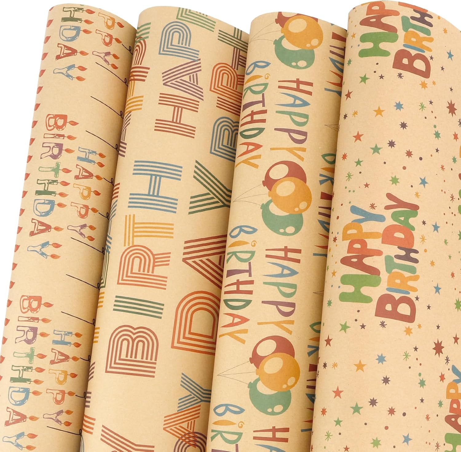 Rugwioyu Music Wrapping Paper 12 Sheets 20X27In Folded Flat Gift Wrapping Paper 4 Style Birthday Gift Wrapping Paper image number 2