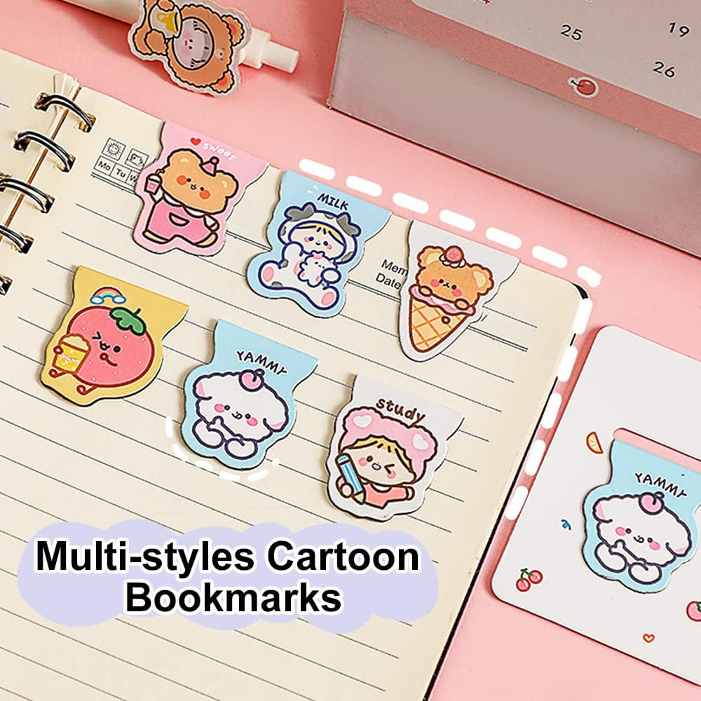 24PCS Magnetic Bookmarks for Kids, Cute Magnet Book Markers, Animals Book Mark, Bookmarks for Women, Page Clips Bookmark for Students Girls School Home Office Supplies image number 6