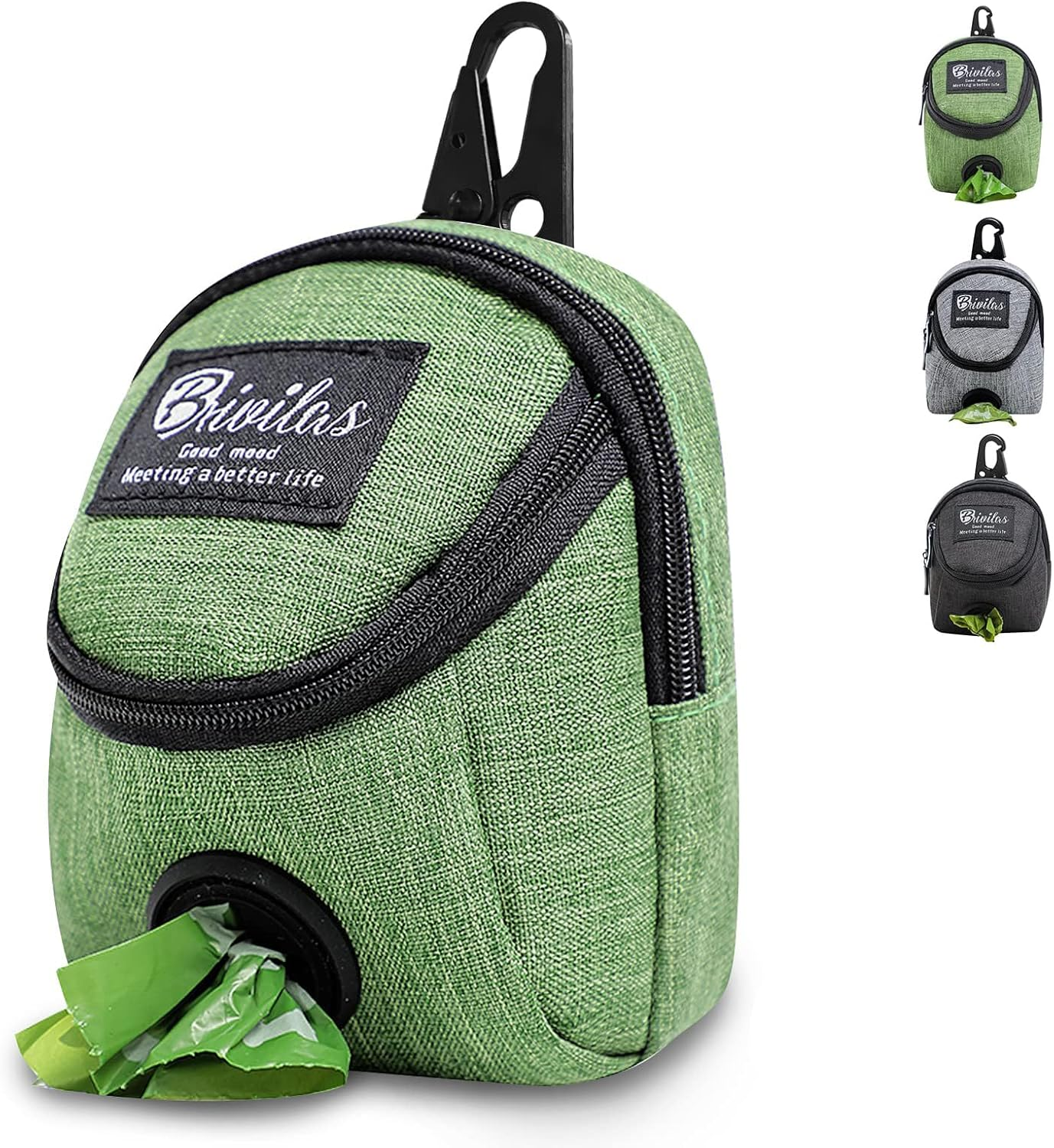 Dog Treat Pouch, Dispenser Pet Treat Waste Bags Pet Training Bag with Poop Bag Holder for Puppy and Dog Training Travel Walking Running Hiking and Outdoor Activities