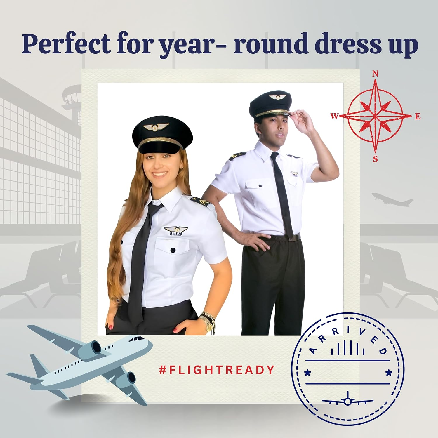 Dress up America Adults Deluxe Pilot Costume image number 5
