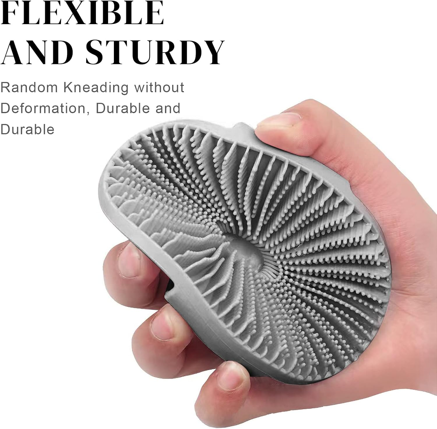 Silicone Body Scrubber, Gentle Exfoliating Body Scrubber Lathers Well Shower Scrubber for Body Silicone Body Brush for Use in Shower - Grey image number 2