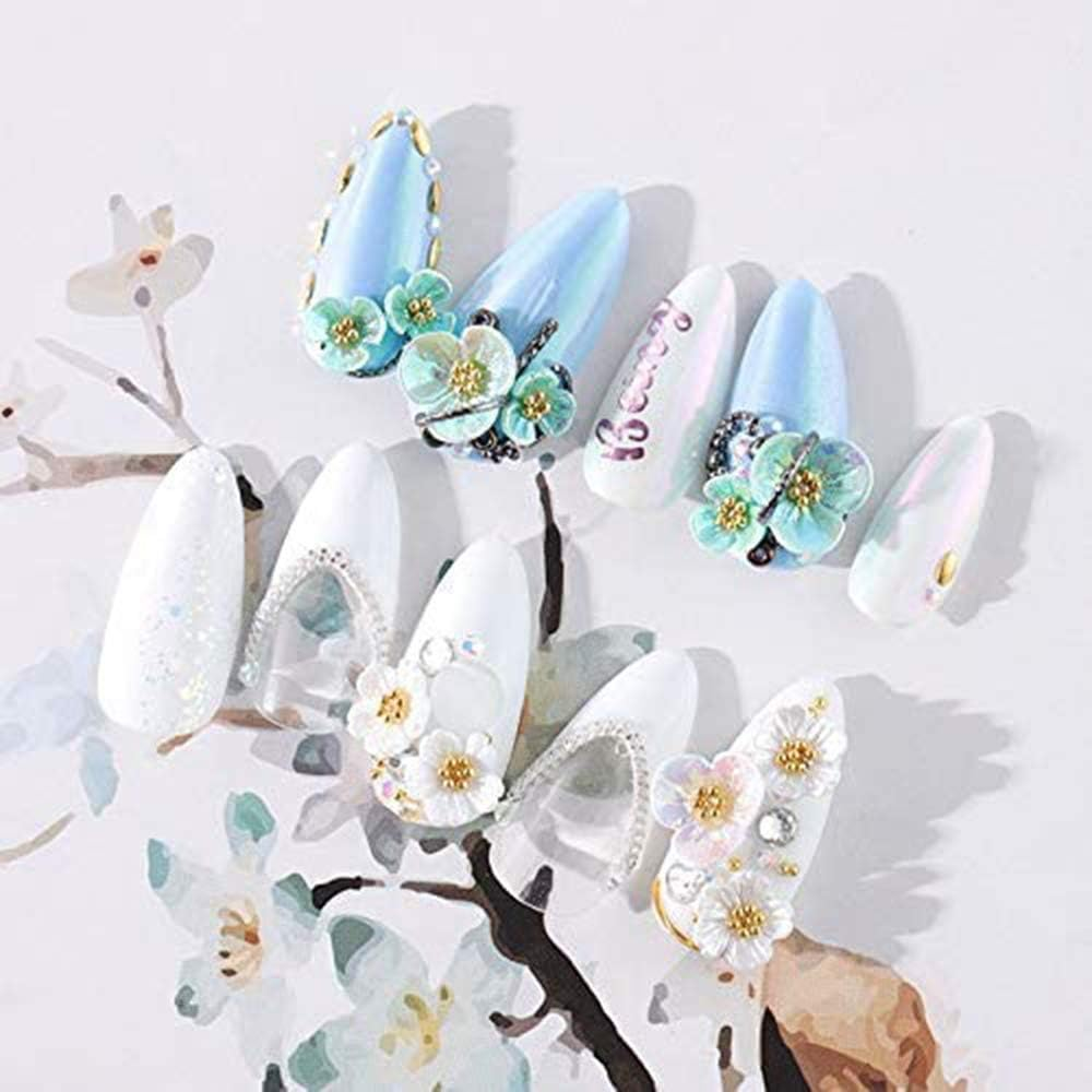 8 Boxes Nail Art Rhinestones Diamonds Beads Diy Crafting Jewelry Nails Art Crystals image number 4