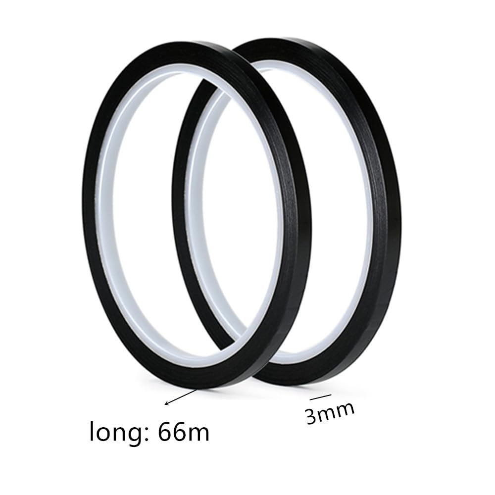 3Mm Whiteboard Tape, Black Whiteboard Tape, Wanfoou 10 Rolls 216Feet/66M Gridding Tape Graphic Chart Art Tape for Offices Whiteboard Marker Scrapbooks Line Charts Decor image number 3