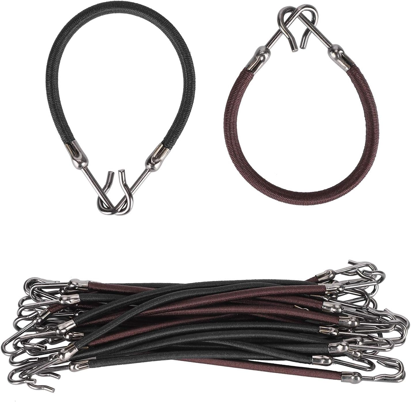 Women Ponytail Hooks Hair Clips Elastic Hair Ties 20Pcs Ponytail Holders Hair Accessory image number 2